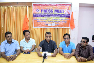 TRSSKS addressed a press conference at Agartala Press Club on November 7.